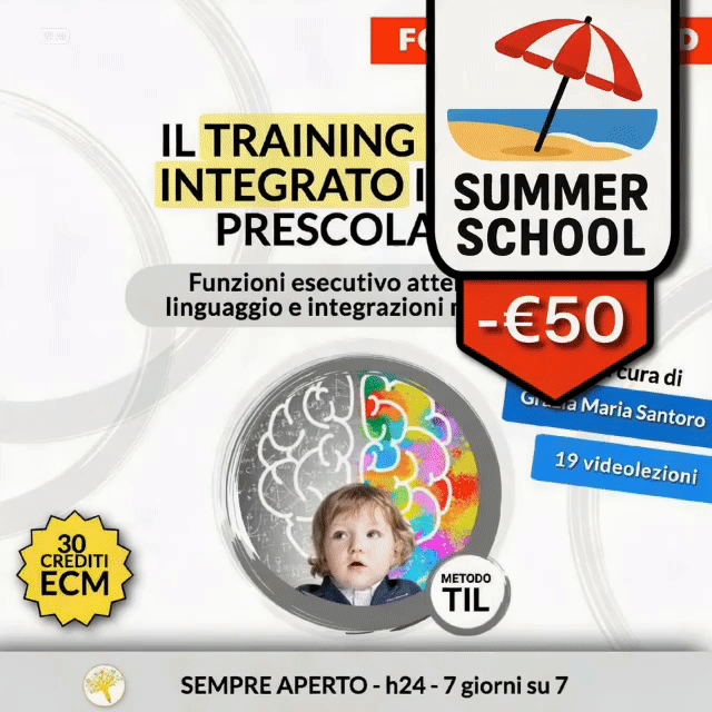 Il training logo integrato in età prescolare (sempre aperto - h24, 7 giorni su 7)